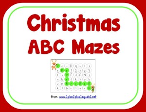 Christmas Letter Mazes