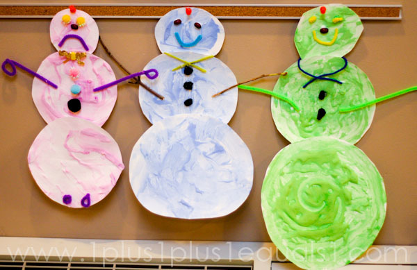 Snow Paint Snowmen Snow Painted Snowmen