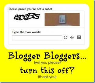 Word Verification on Blogger