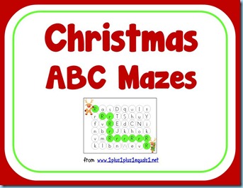Christmas Letter Mazes