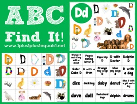 ABC Find It Letter Dd