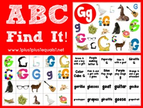 ABC Find It Letter Gg