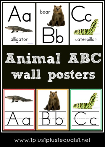 Animal ABC Wall Posters Animal ABC Wall Posters