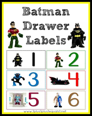 Batman Drawer Labels Batman Drawer Labels