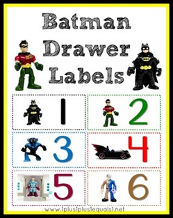 Batman Drawer Labels