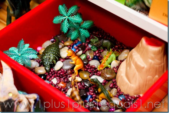 Dinosaur Theme Sensory Bin-9686
