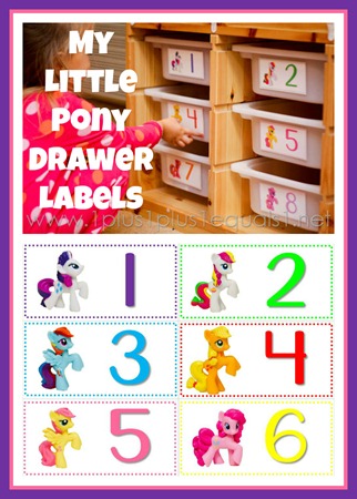 My Little Pony Drawer Labels My Little Pony Drawer Labels