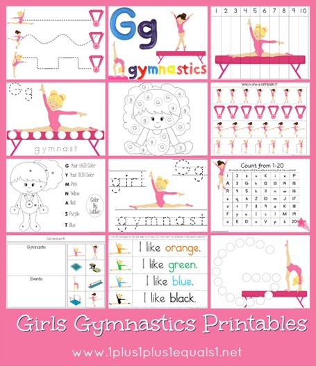 Girls Gymnastics Printables