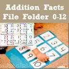 Addition Facts File Folder