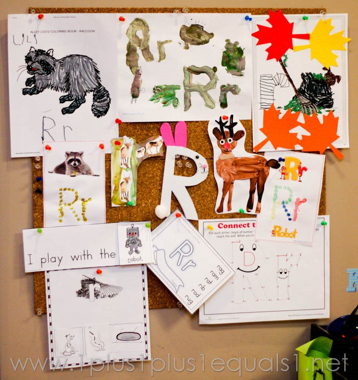 Home Preschool Letter R - 1+1+1=1