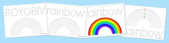 Rainbow Q-Tip Painting Printables - 1+1+1=1