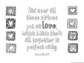 Love Bible Verse Coloring Pages - 1+1+1=1