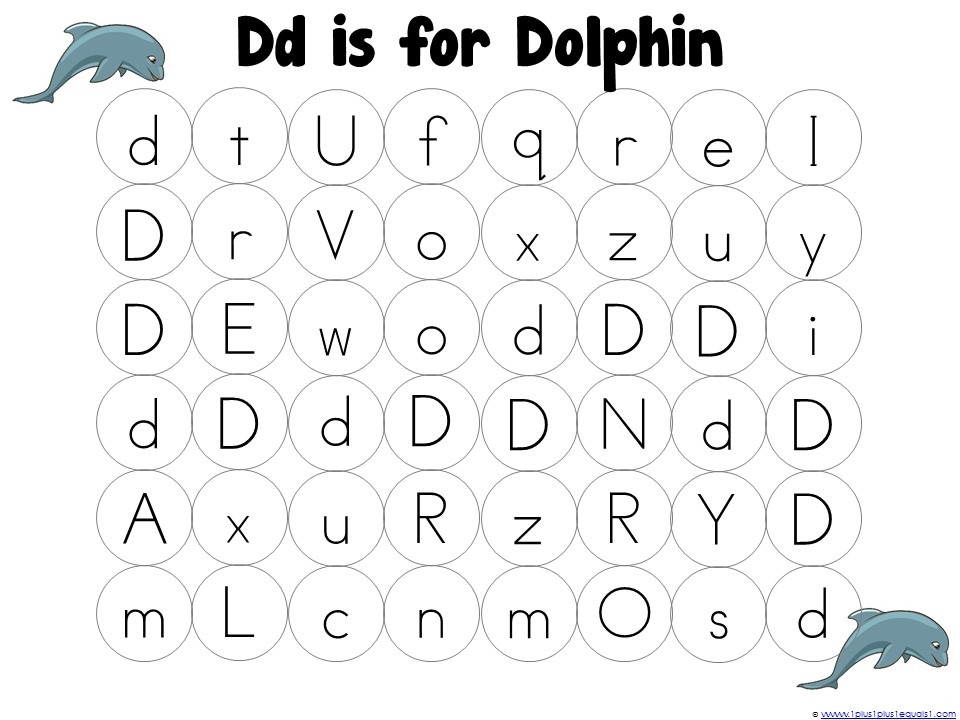 Ocean Animals Dot Fun Printables - 1+1+1=1