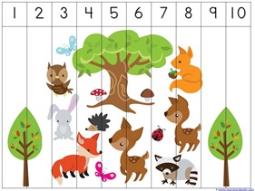 Forest Animals Printable Pack - 1+1+1=1